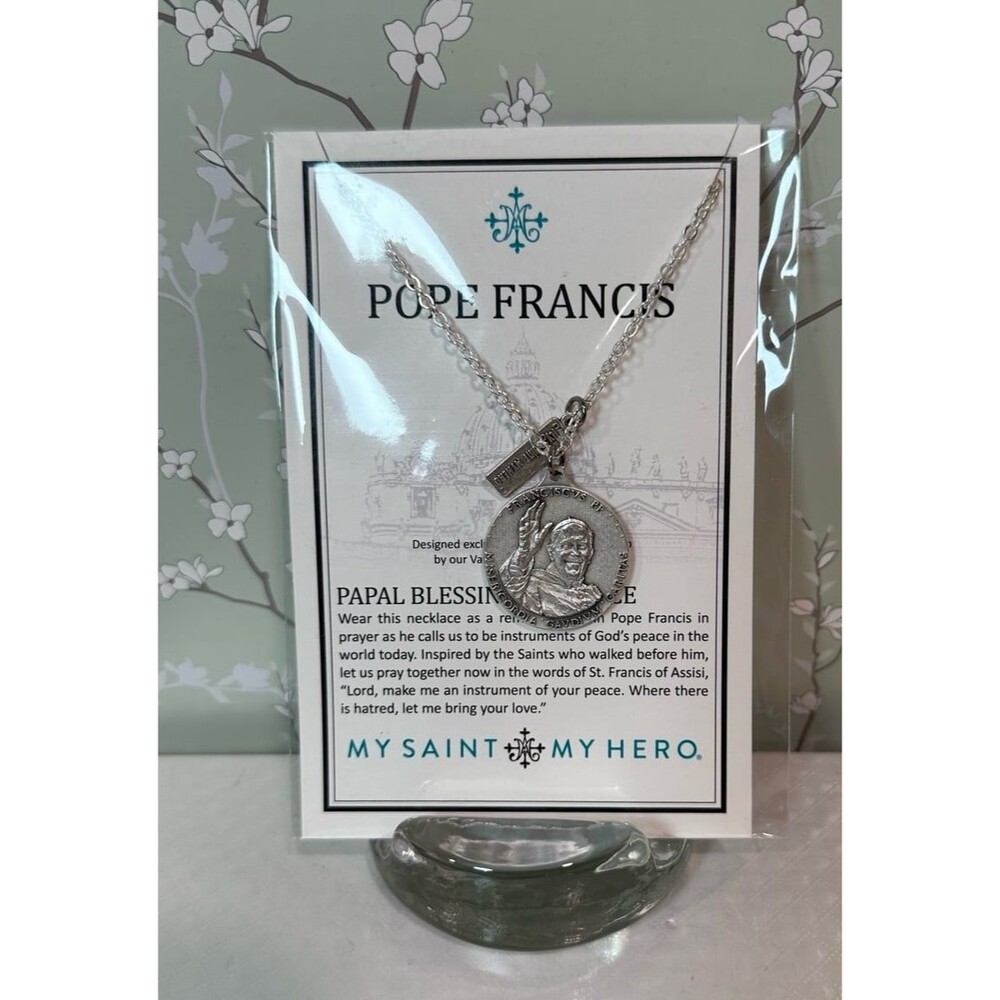 My Saint My Hero Pope Francis Medal Necklace